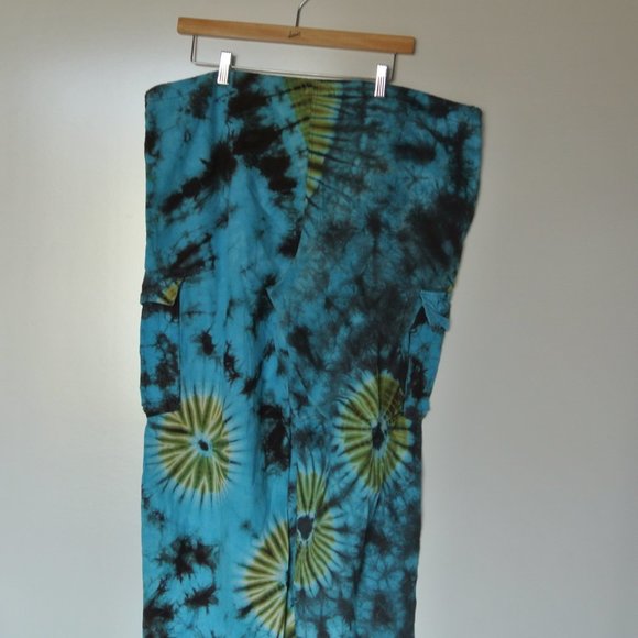 Gypsy Rose Rocket Man Tye Dye Cotton Cargo Pants - Picture 8 of 8